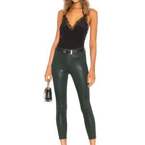 NWOT Margot High Rise Skinny in evergreen coated size 24